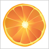 オレンジ　みかんの切り身　イラレ/ベクトルデータ