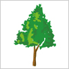 緑、生い茂る木　イラレ/ベクトルデータ【無料配布】