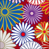 菊の紋章の和柄イラスト素材