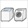 縦型洗濯機とドラム式洗濯機のイラスト
