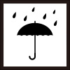 水濡れ注意を表すロゴアイコンマーク