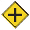 十形道路交差点を表す道路標識