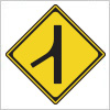 道路の合流を表す道路標識