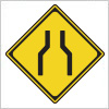 道路の幅員減少を表す道路標識
