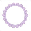 紫色の花のような円形フレーム枠