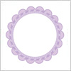 紫色の花のような円形フレーム枠