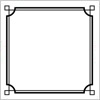 シンプルな四角のモノクロフレーム枠