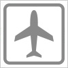 空港を表す飛行機マークのアイコンイラスト