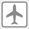 空港を表す飛行機マークのアイコンイラスト