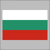 白・緑・赤の組み合わせからなるブルガリアの国旗