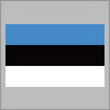 青・黒・白の組み合わせからなるエストニアの国旗