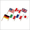 G7（ジーセブン）先進国の揺らめく国旗・フラッグイラストセット