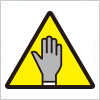 手袋着用の注意標識アイコンマーク