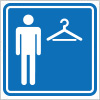 男性用の試着室を表す案内標識アイコンマーク