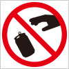空き缶（捨てる・投げる）禁止を表す標識アイコンマーク