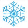 雪の結晶のイラスト5点セット