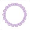 紫色の花のような円形フレーム枠