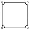 シンプルな四角のモノクロフレーム枠