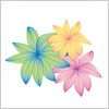色鮮やかな花のイラスト