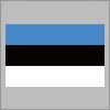 青・黒・白の組み合わせからなるエストニアの国旗