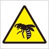蜂・蜂の巣への注意を表す標識アイコンマーク