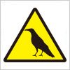 カラスなどの鳥注意標識アイコンマーク