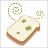食パンのカビのイラスト