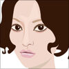 アヒル口の女性　イラスト