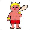 赤鬼のイラスト