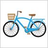 水色の自転車のイラスト