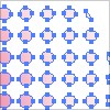 カラーハーフトーンを使用して、ドットで図形を成形
