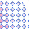 カラーハーフトーンを使用して、ドットで図形を成形