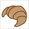 クロワッサンのイラスト、epsパスデータ