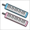 鍵盤ハーモニカ（ピアニカ・メロディオン）のイラスト