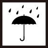 水濡れ注意を表すロゴアイコンマーク