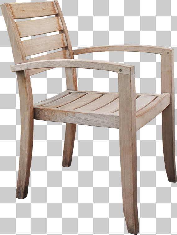 木製の椅子の切り抜き透過写真画像
