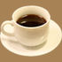 コーヒーカップ（コーヒー入り）の切り抜き透過画像