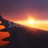 飛行機から見る夕焼け