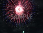 ピンク・青色の打ち上げ花火