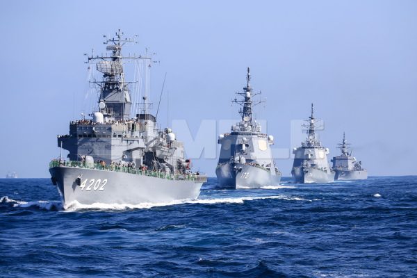 観艦式の写真「4202くろべ 173こんごう 174きりしま 464ぶんご」護衛艦,日本