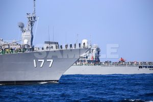 観艦式の写真「177あたご」船首観艦式,護衛艦,日本,海