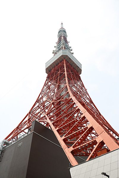 東京タワーを見上げた写真・フォト