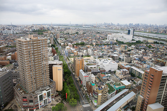 タワーホール船堀 展望台（8）からの写真・フォト素材