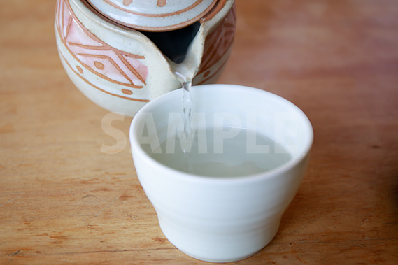 蕎麦湯の写真・フォト素材