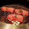 網焼きの特上カルビ（焼肉）の写真・フォト素材