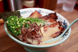 とんこつラーメンの写真・フォト素材