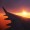 飛行機から見る夕焼け