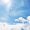降り注ぐ太陽と青い空と雲